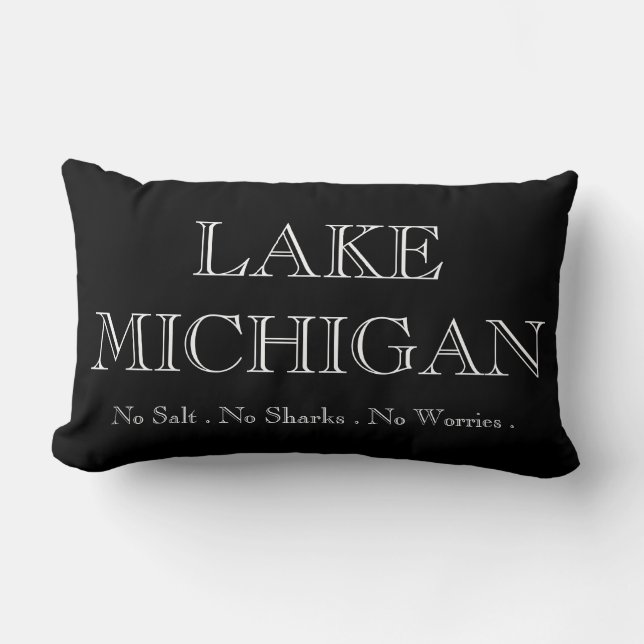 Lake  Michigan Lumbar Pillow (Front)