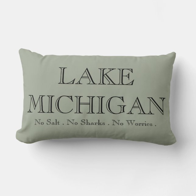 Lake  Michigan Lumbar Pillow (Front)