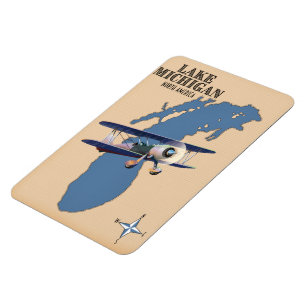 Lake Michigan North America map Magnet