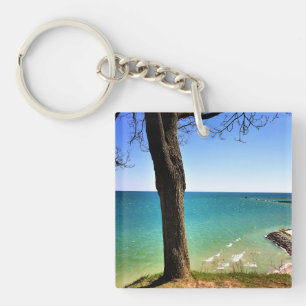 Lake Michigan, Port Washington, WI Keychain