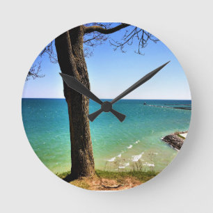 Lake Michigan, Port Washington, WI Round Clock