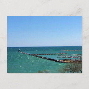 Lake Michigan, Port Washington, Wisconsin Postcard