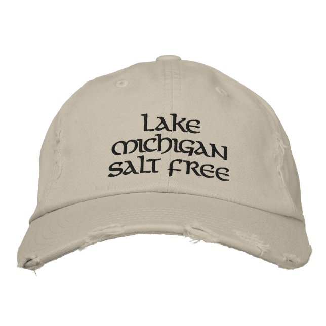 Lake michigan salt free embroidered hat (Front)