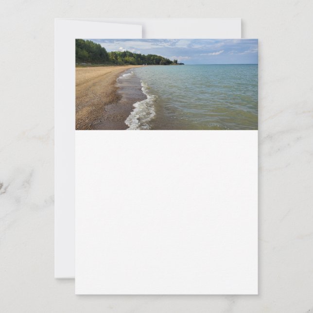 Lake Michigan Save The Date Card (Front)