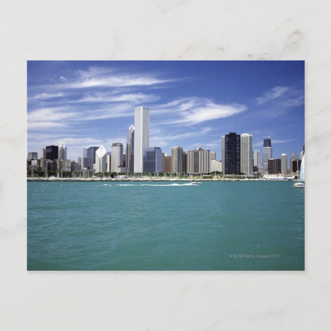 Lake Michigan, Skyline, Travel Destinations, Postcard (Front)