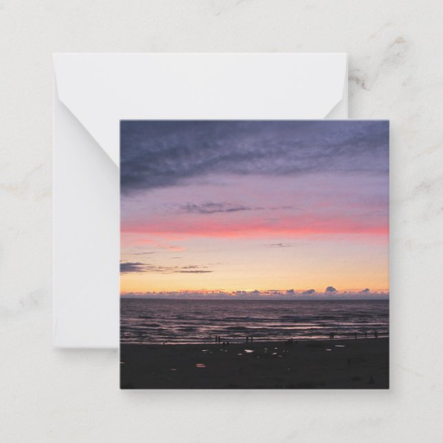 Lake Michigan Sunset Flat Note Card (Front)