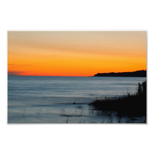 Lake Michigan Sunset, Michigan Photo Print (Front)