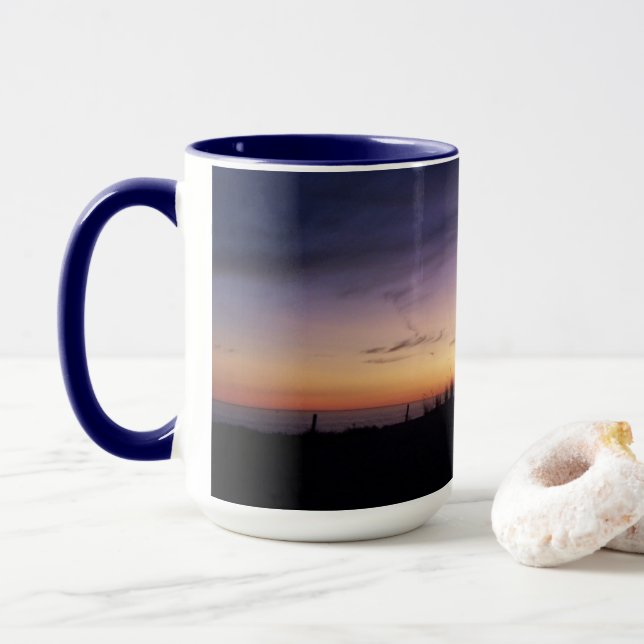 Lake Michigan Sunset Mug (With Donut)