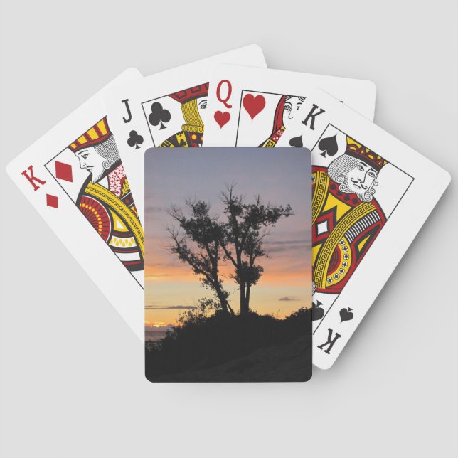 Lake Michigan Sunset Playing Cards (Back)