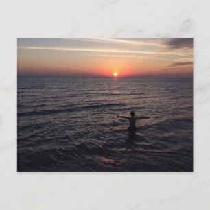 Lake Michigan Sunset Postcard