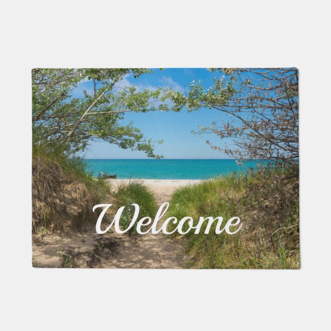 Lake Michigan Tranquillity Welcome Doormat (Front)