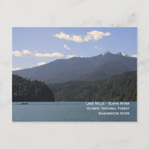Lake Mills - Carte postale de la rivière Elwha