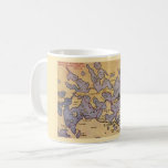 Lake Minnetonka Purple & Gold Mug<br><div class="desc">A very vintage postcard map of Lake Minnetonka. So much fun to visit these old maps and recognize some of the points of interest.</div>