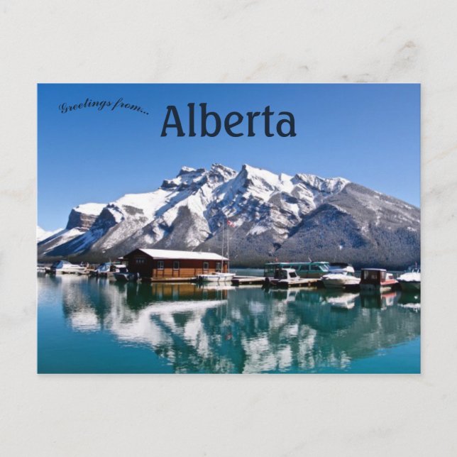Lake Minnewanka Alberta Canada Postcard (Front)