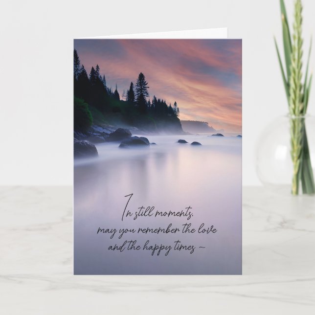 Lake Mist Sympathy  Card (Front)