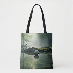 Lake Mist Tranquil Peaceful Nature Tote Bag