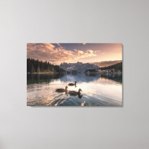 Lake Misurina   Dolomites, Italy Canvas Print