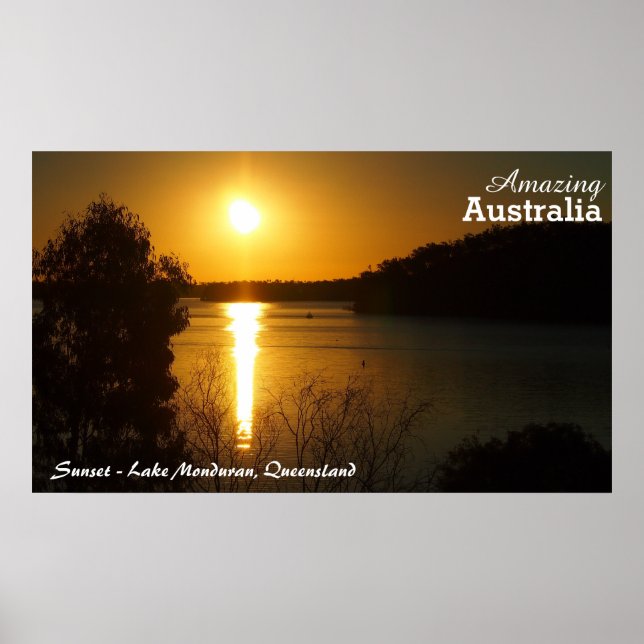 Lake Monduran sunset poster (Front)