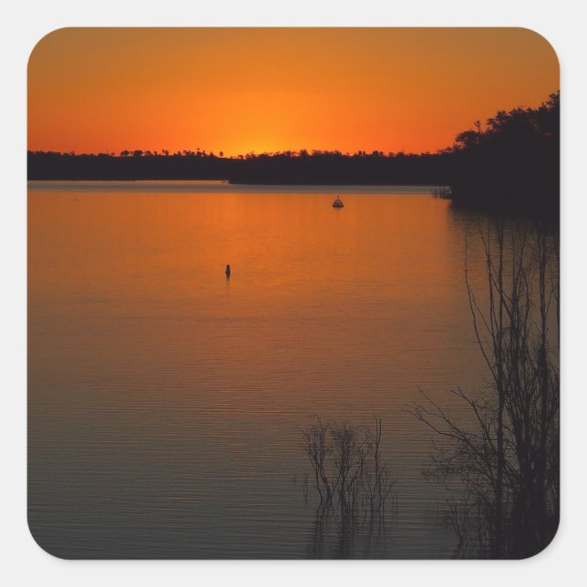 Lake Monduran sunset sticker (Front)