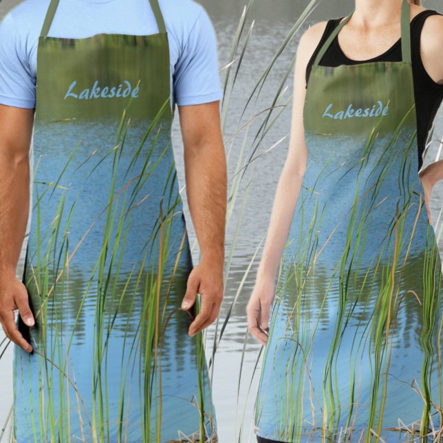 Lake Monet inspired Cattail Reeds on Water's Edge Apron (Creator Uploaded)