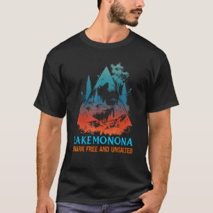 Lake Monona Shark Free and Unsalted Funny Nature T-Shirt
