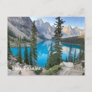 Lake Moraine in Banff Canada Holiday Postcard