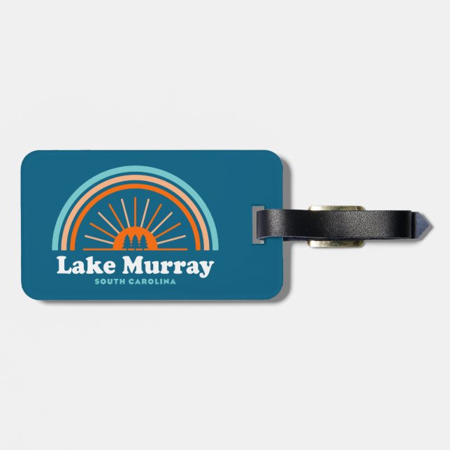 Lake Murray South Carolina Rainbow Luggage Tag (Back Horizontal)