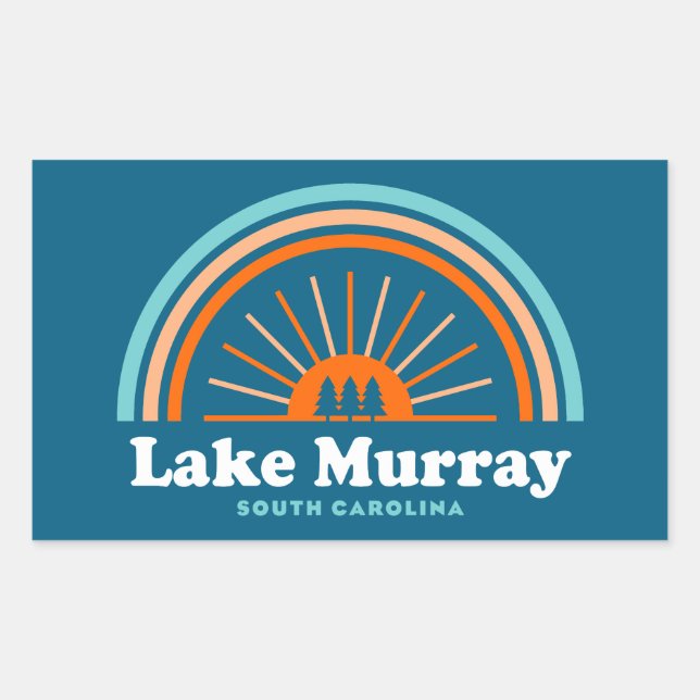 Lake Murray South Carolina Rainbow Sticker (Front)