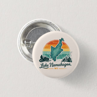 Lake Namakagon, WI 1 Inch Round Button