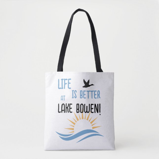 Lake Name Personalized Two-sided Tote Bag (Front)