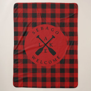Lake Name Welcome Art Sherpa Blanket
