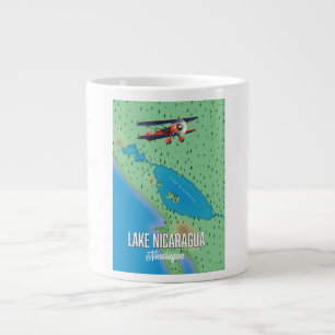 Lake Nicaragua,Nicaragua map Large Coffee Mug