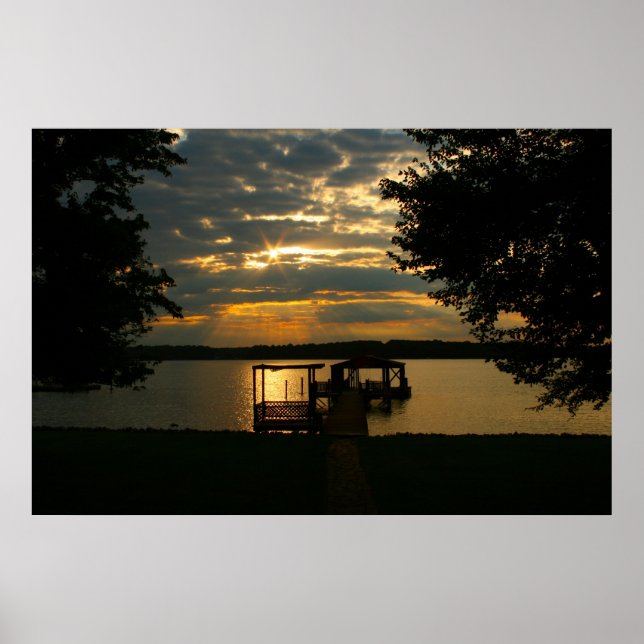 Lake Norman, NC Sunset Poster (Front)