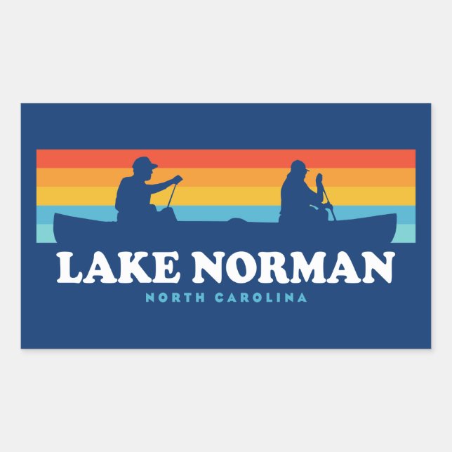 Lake Norman North Carolina Canoe Sticker (Front)