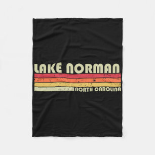 Lake Norman North Carolina Funny Fishing Camping S Fleece Blanket