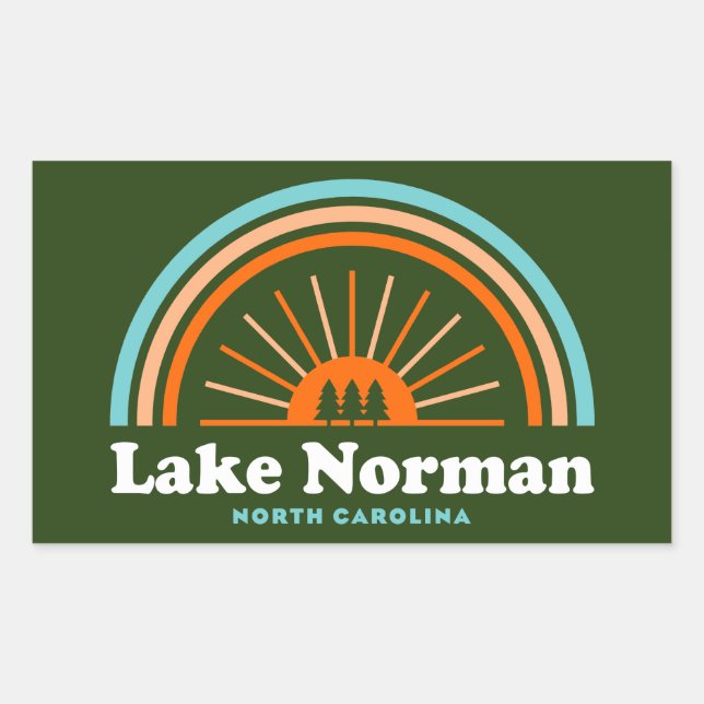 Lake Norman North Carolina Rainbow Sticker (Front)