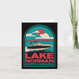 Lake Norman Retro Boating Nc Card