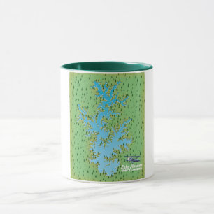 Lake Norman South Carolina retro map Mug