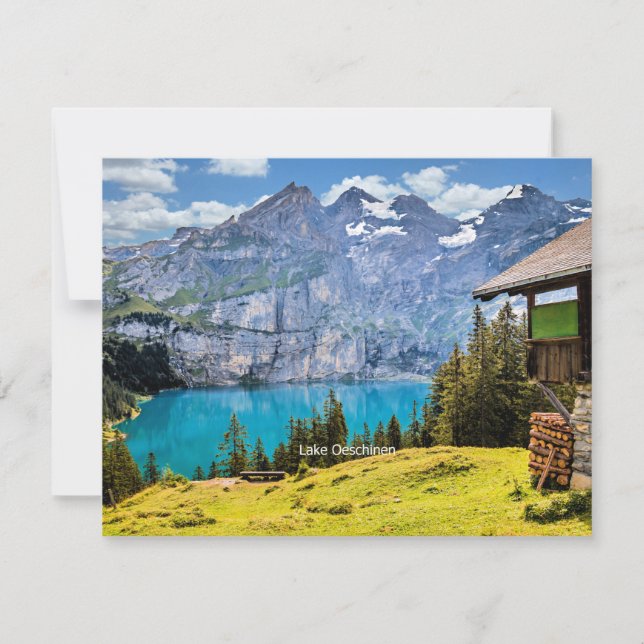 Lake Oeschinen scenic photograph Card (Front)