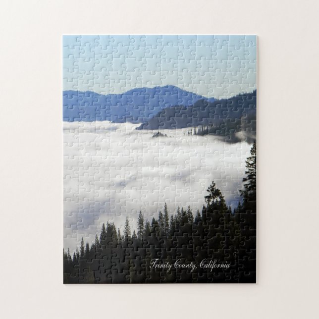 Lake of Fog through trees... Jigsaw Puzzle (Vertical)