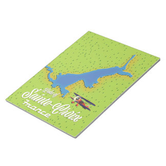 Lake of Sainte-Croix France Travel map Notepad