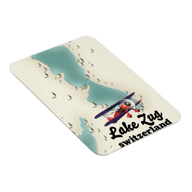 Lake of Staz Switzerland lake map Magnet (Right Side)
