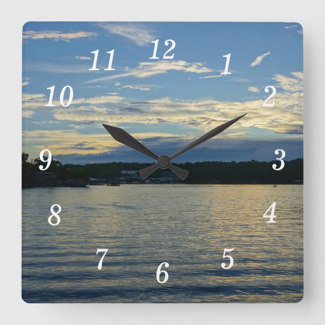 Lake Of The Ozarks Blue Sunset Wall Clock (Front)