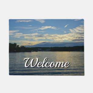 Lake Of The Ozarks Blue Sunset Welcome Doormat