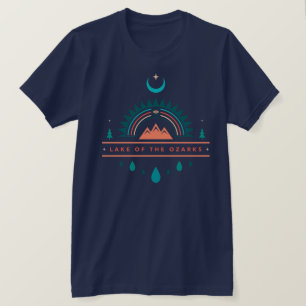 lake of the ozarks boho rainbow moon T-Shirt