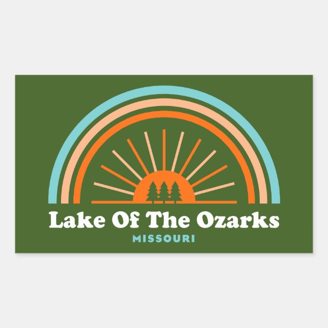 Lake Of The Ozarks Missouri Rainbow Sticker (Front)