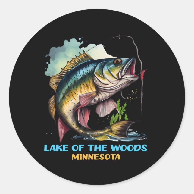 Lake Of The Woods Minnesota Fly Fishing Trip Fishe Classic Round Sticker (Front)