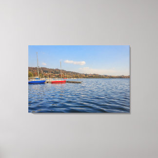 Lake of Viverone on canvas print