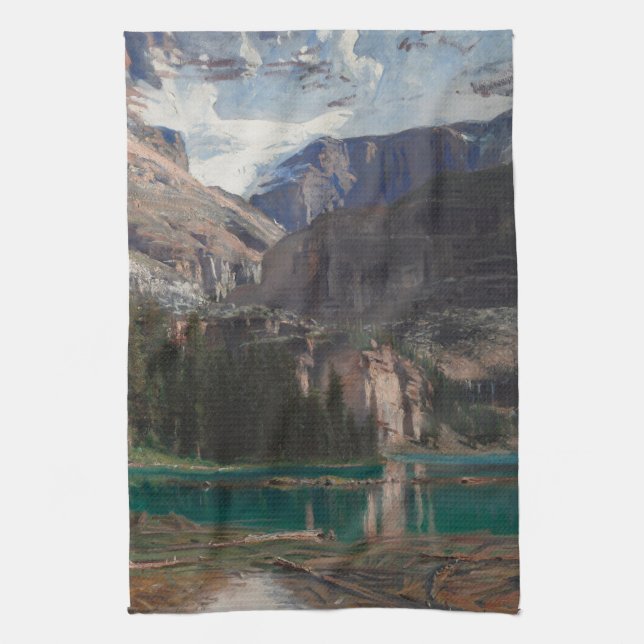 Lake O'Hara by John Singer Sargent, Victorian Art Kitchen Towel (Vertical)