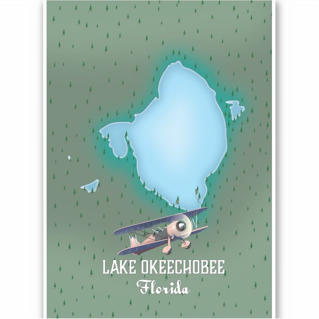 Lake Okeechobee Florida map. (Front)